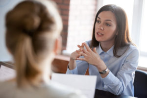 focused businesswoman